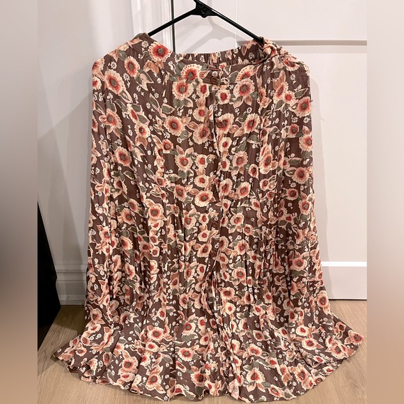 Dresses & Skirts - Vintage Ladies Small Flowy Dress - Beautiful Fall Colours Great Condition